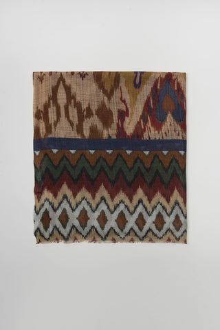 FULAR ROMBOS TONOS MARRONES Y ROJOS