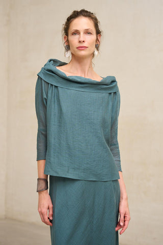 Plain aqua blouse