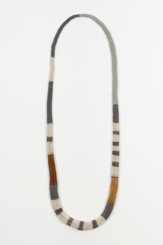Gold-plated and grey Corel necklace
