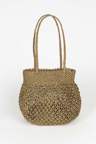 Bolso Maelis malla dorado envejecido