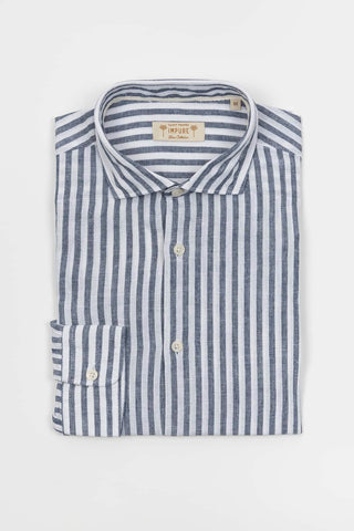 Camisa lino azul marino Impure
