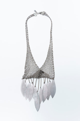 FL Private Collection silver mesh necklace