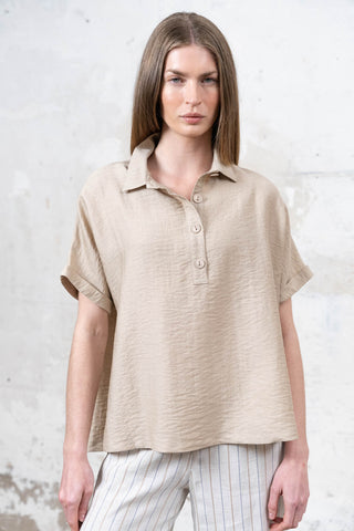 TOP ELISA POLO BEIGE