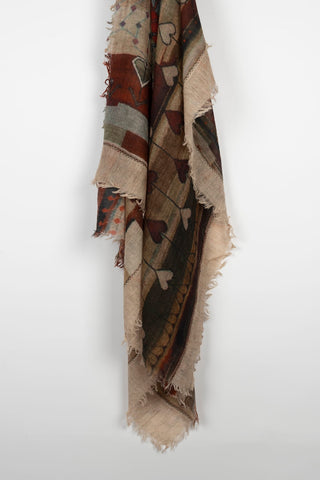 FULAR RAYAS MARRON