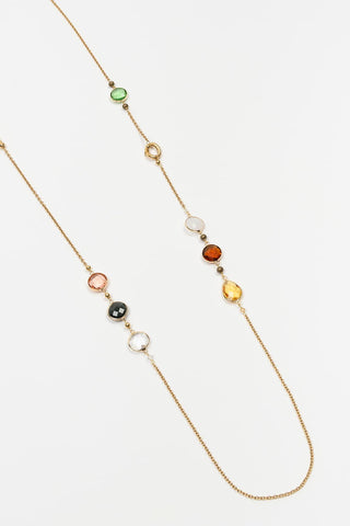 Evanel brass necklace with crystals