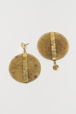 Pendientes malla Darsel dorado