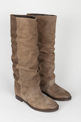 Gloria Taupe Suede Boot
