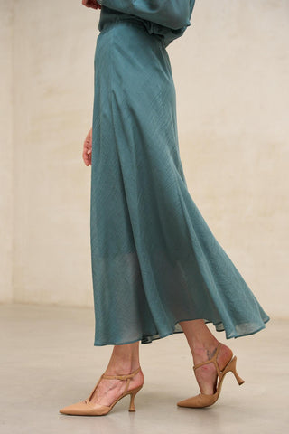 Light blue plain skirt