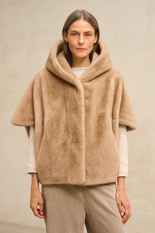 Queral mink-effect beige coat