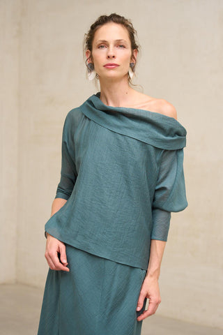 Plain aqua blouse