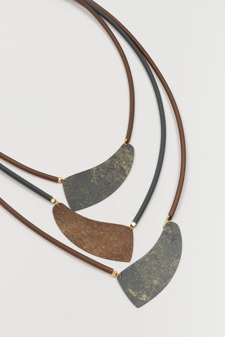 Collar Arteixo gris y bronce FL Private Collection