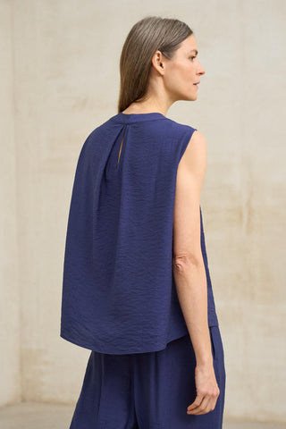 Top Arvienne azul marino