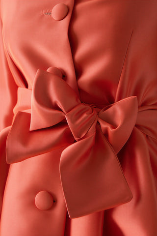 Vestido gabardina Odelia coral