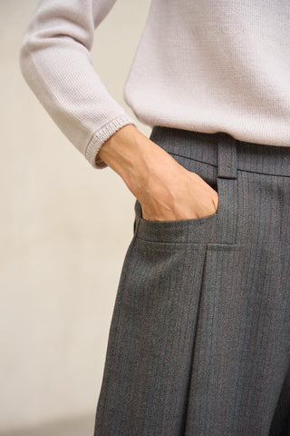 Baru gray pinstripe trousers