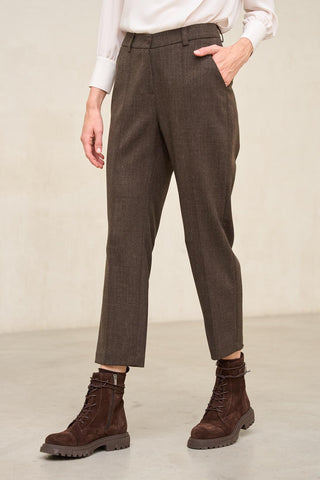 Leto chocolate brown trousers