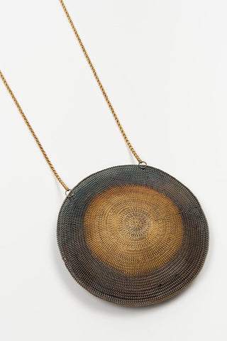 Collar Niara dorado y gris plomo