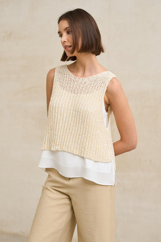 Chaleco Elnara crudo