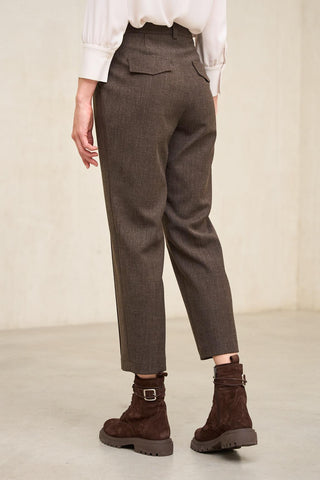 Leto chocolate brown trousers