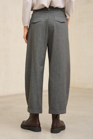 Baru gray pinstripe trousers