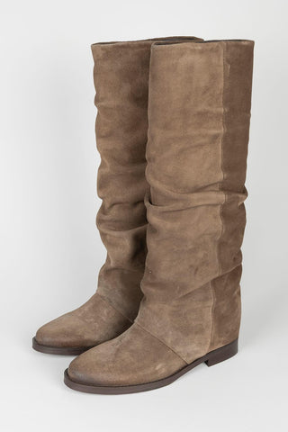 Gloria Taupe Suede Boot