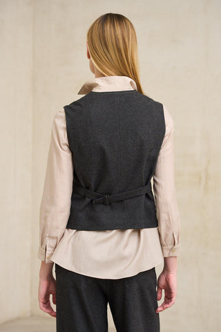 Charcoal grey Tudor vest