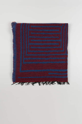 Fular Mirova azul y burdeos