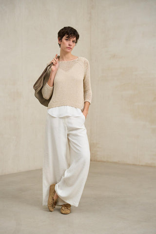 Evela beige sand jersey