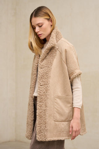 Alvoria reversible taupe coat