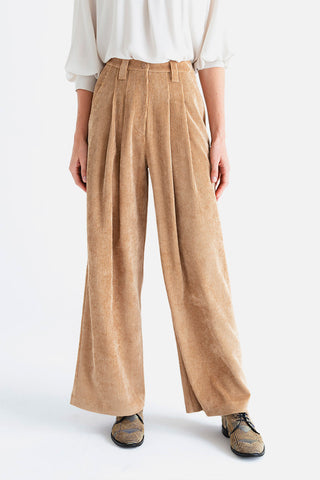 PANTALON PINZAS CAMEL