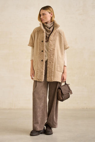 Alvoria reversible taupe coat